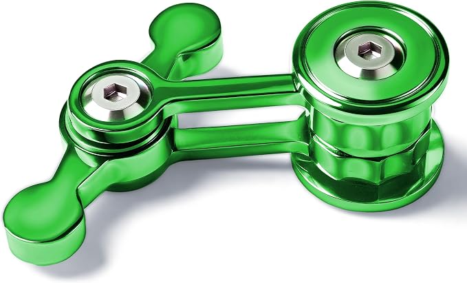 Fidget Spinner for Adults, Metal Silent Figette Office Desk Toy Quiet Cool Gadgets Gifts for Teen Boys Kid Anxiety Stress Relief Calm Down Sensory Autism Autistic ADHD Airplane Travel (Green)