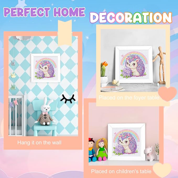 Diamond Art Kits with Wooden Frame - Arts and Crafts - Dimond Art Painting by Numbers - GEM Art for Beginners Adult Home Wall Decor