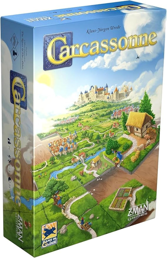 Carcassonne Board Game - Classic Tile Placement Strategy, Medieval Adventure for Adults & Families, Adult Board Games, Family Fun, Kids 8-12, 2-5 Players Ages 7+, 35 Minute Playtime