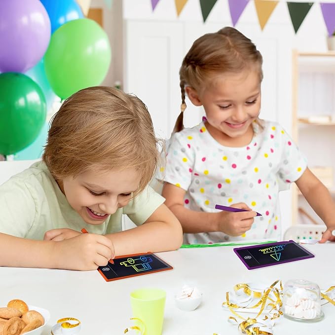 Playtapus Mini LCD Writing Tablet for Kids, 6 Pack – 4.5" Reusable Doodle Boards, Non-Candy Party Favors, Goodie Bag Fillers, Classroom Prizes, Screen-Free Travel Toys for Boys & Girls Ages 3-8
