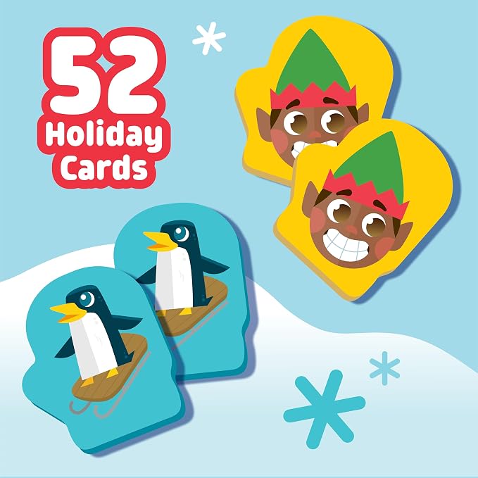 Chuckle & Roar Holiday Matching Game for Kids Ages 3+ – Match the Mittens Memory Game, No-Reading Preschool Activity, Cognitive Skill Building, Family Game Night & Classroom Game