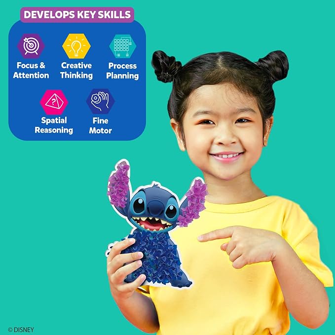 Skillmatics Poke-in Art – Lilo & Stitch, Wood Craft Kit, Gift for Kids | DIY Mess-Free Room Decor, Fine Motor Skills, Screen-Free Fun, Travel Activity, Girls & Boys Ages 4, 5, 6, 7, 8, 9