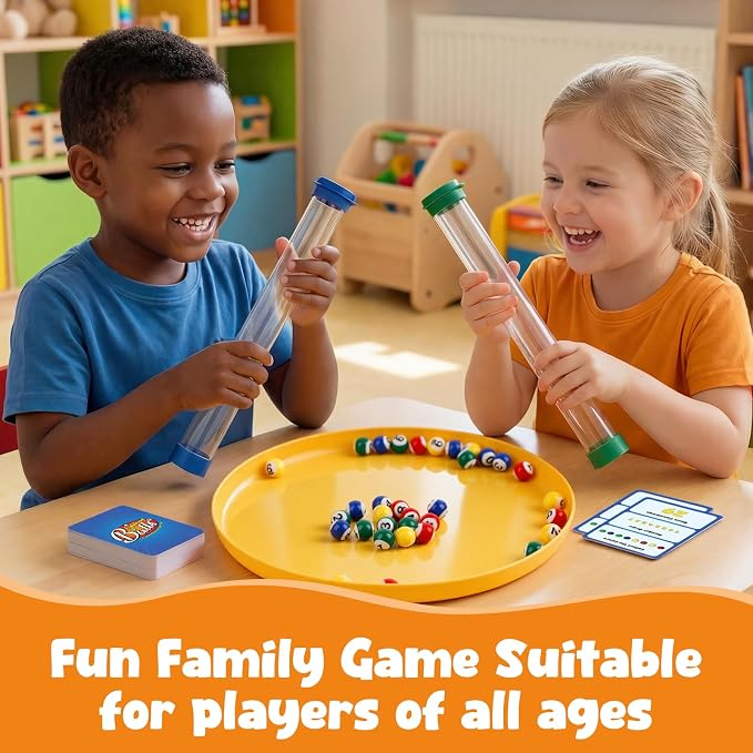 Kasfalci Lightning Balls – Fast Paced Marble Game for Kids Ages 4-8, 6 Game Modes Action Board Games with Color and Number Learning, Hand-Eye Coordination, Fine Motor Skills, Family Games, Kids Toys