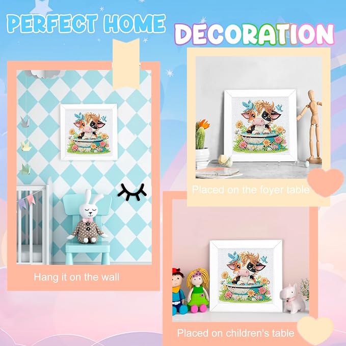 Diamond Art Kits with Wooden Frame - Arts and Crafts - Dimond Art Painting by Numbers - GEM Art for Beginners Adult Home Wall Decor