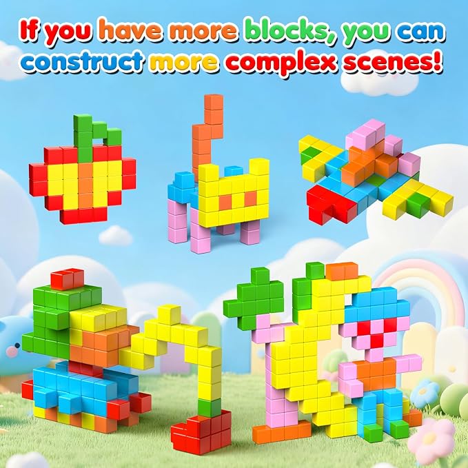 Magnetic Blocks, 30 PCS Brightly Colored Magnetic Building Tubes, Preschool Classroom Must Haves Magnetic Sensory Autism Toys, STEM Kids Boys Girls Gifts for 3+ Year Old
