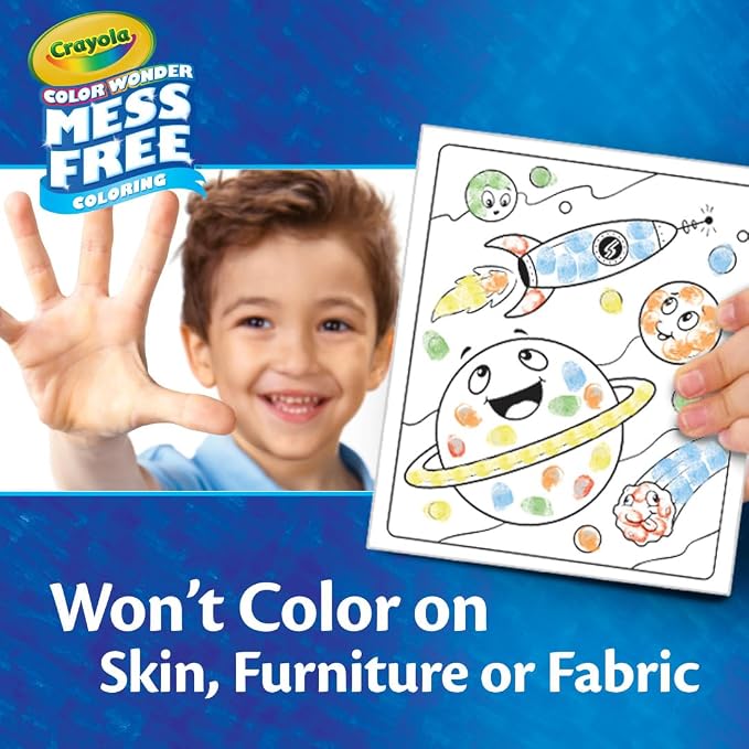 Crayola Color Wonder Mess Free Fingerprint Activity Book, Easter Basket Stuffers for Toddlers, Finger Painting Alternative, Gift for Kids Ages 3+ (Pack of 6)