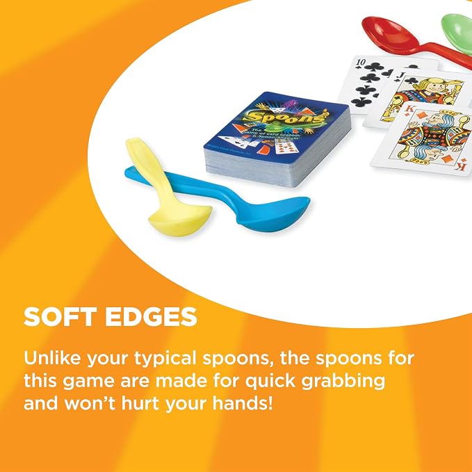 Mini Spoons Playing Card Games for Kids Deck of Cards Fun Family Games | Deck of Cards, Spoons Game, Multi-Player, Spoons Inc, Family Game Night, Travel Game