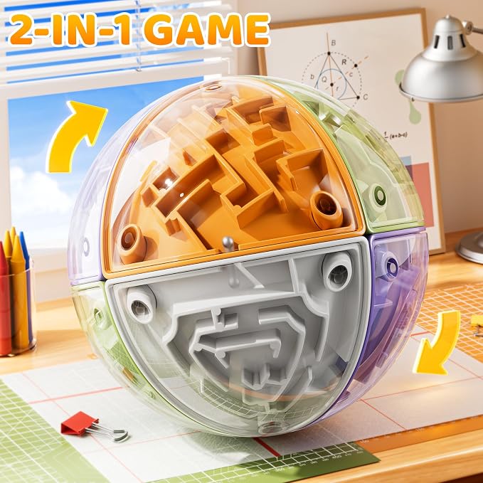 3D Ball Puzzle for Kids 5-8 8-12, Color Matched Game Kids Toy | Logical Reasoning, Education Sensory Learning Toys Birthday Gift for Kids Adults 5 6 7 8 9+ Years Old Boys