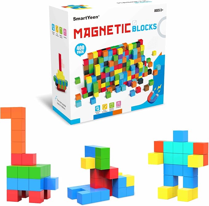 400PCS Magnetic Blocks,Magnetic Building Blocks for Toddlers Sensory & STEM Montessori Toys,Ideal Gifts for Boys Girls 3-8 Years Old