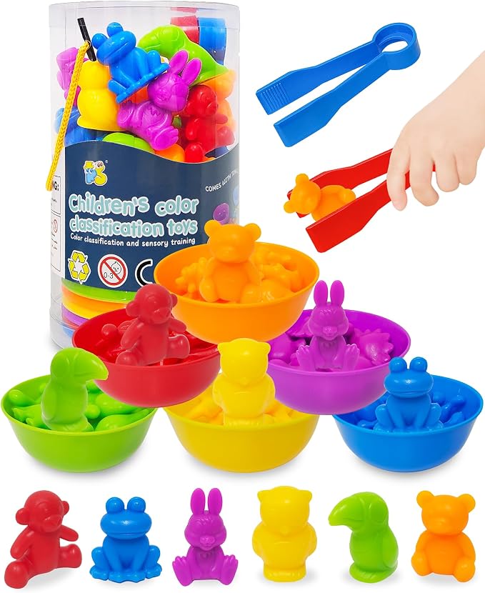 48 Pcs Counting Dinosaurs Toys for Kids 3-5, 4-8, Montessori Learning Toys | Montessori Toys for 3 Year Old, Toddler Sensory Toy, Counting Bears, Preschool Educational Toy for Boys Girls, Birthday Gifts