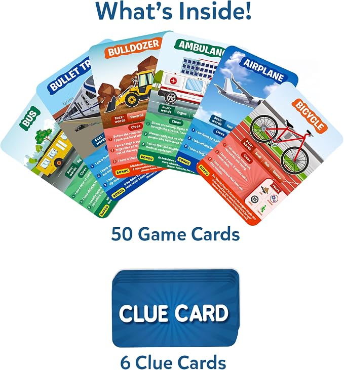 Skillmatics Guess in 10 – Things that Go, Educational & Trivia Card Game