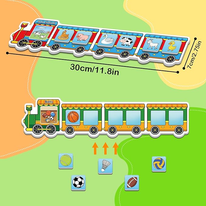 Quilinz Magnetic Sorting Toys,Animal&Vegetable&Fruit&Food&Ball Fridge Magnets for Kids,Recognition Games,Toddler Magnets for Refrigerator Whiteboard,Matching Game,Preschool Learning Activity
