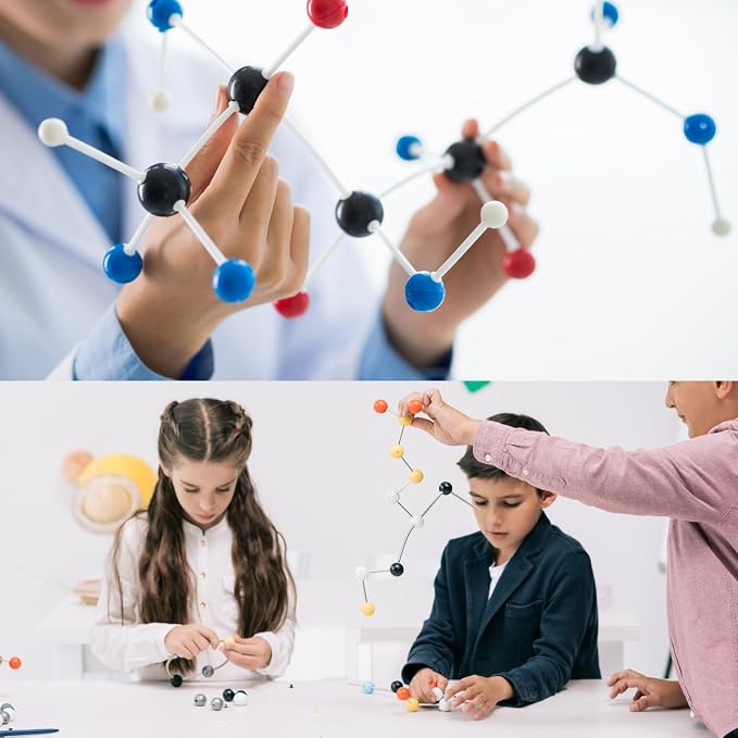 Chemistry Molecular Model Kit, w/C60, Atoms, Bonds, Molecular Structures Building Kit for Chemistry Learning, STEM Science Kits for Student or Teacher,Young Scientists