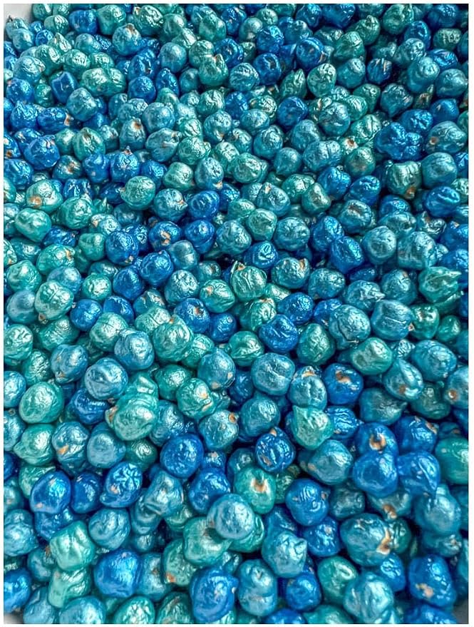 Colored Chickpeas for Sensory Play and Sensory Bins - Many Different Seasonal Colors (4 Cups, Ocean)