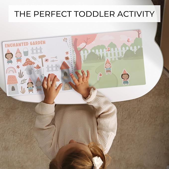 Fun Sticker Book for Toddlers 2-4 Years - Kids Activity Book with 12 Themes | Beautiful Stickers Entertain Toddlers Ages 2-4 or 4-8 While Traveling - Incl. Princess, Unicorn & Coloring Pages