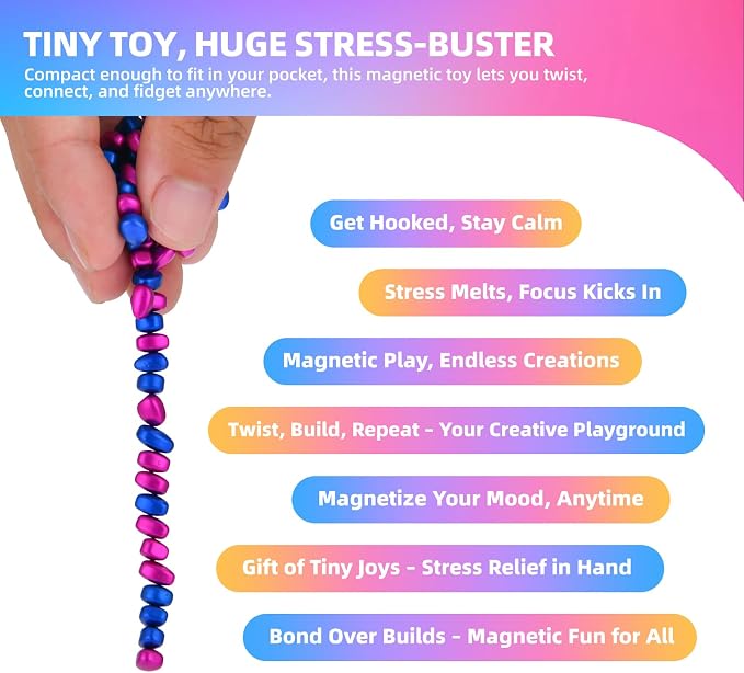550pcs Fidget Toys Adults,Stress Relief Sensory Toys for Autism ADHD Anxiety,Smooth Ferrite Stones Desk Fidgets Toys,Fidget Toys Gifts