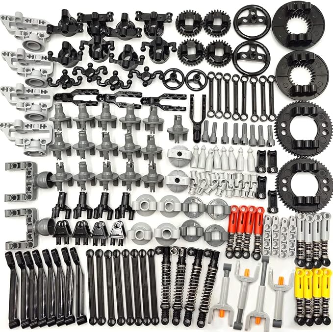 dspitwod MOC Technical Wheels Connectors Rack Gear Car Suspension Building Brick Accessories Pieces Sets STEM Learning Kits Engineering Toy Gift for Kids …