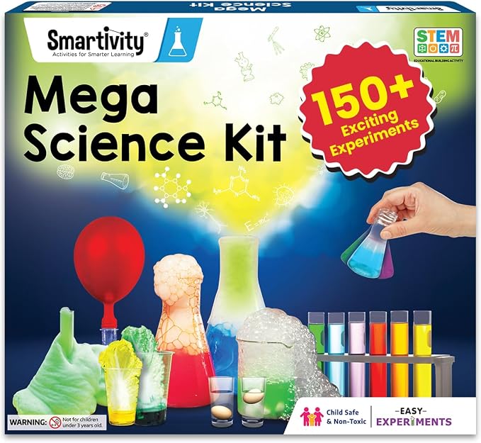 Smartivity Legendary Mega 150 Science Experiment Kit for Kids, Smart Birthday Gifts, Educational Science Experiments for Boys & Girls, STEM Toys for Learning & Fun for Age 6, 7, 8, 9, 10, 11, 12,14 | 150+ Amazing Science Experiments | STEM Educational ...
