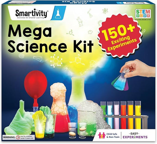 Smartivity Legendary Mega 150 Science Experiment Kit for Kids, Smart Birthday Gifts, Educational Science Experiments for Boys & Girls, STEM Toys for Learning & Fun for Age 6, 7, 8, 9, 10, 11, 12,14 | 150+ Amazing Science Experiments | STEM Educational ...
