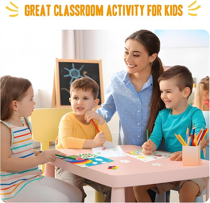 KwestSync 48 Pack DIY Pinwheels for Kids - Bulk Spring Summer Crafts for Kids 3-5, 4-6, 4-8, Color Your Own Paper Windmill - Great Activity for Party, VBS, Patriotic Classroom Birthday