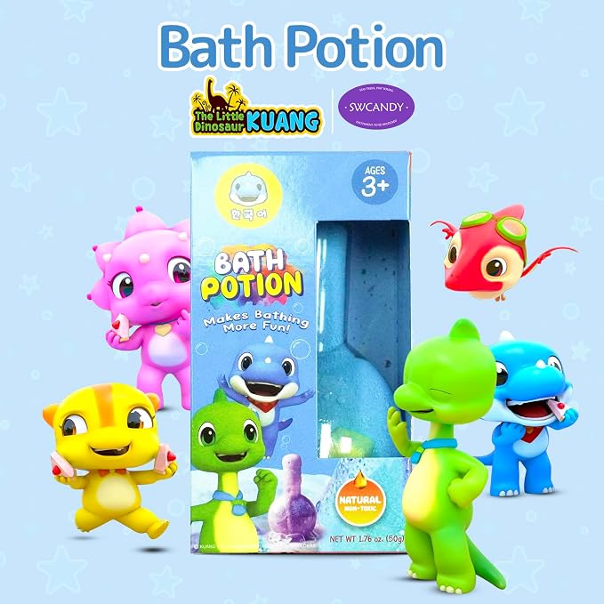 SWCANDY Kids Bath Potion, 6-Pack Fizzy Bath Bomb Science Toys, Ages 3+ | Colorful bubble bath foam creates a hands-on tub experiment for birthdays, holidays, and party favors.