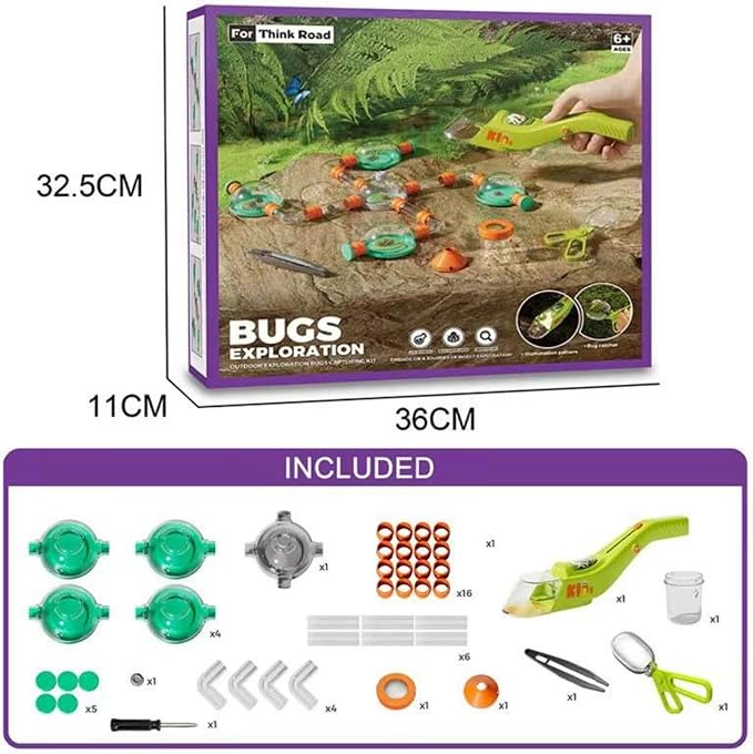 Bug Catcher for Kids – Bug Catching Kit with Modular Bugs Maze, Bug Terrarium for Kids, STEM Outdoor Science Toy & Bug Farm for Kids Ages 4–8
