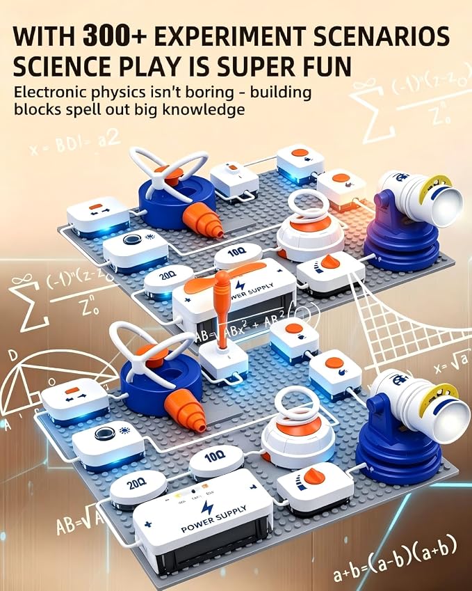 Science STEM Kits for Kids, Electronics Exploration Kit, 41 Pcs DIY Circuit Parts, Over 700 Projects, STEM Educational Toy Gifts for Kids Boys Girls Ages 3 4 5 6 7 8 9 10 11 12, Color Project Manual