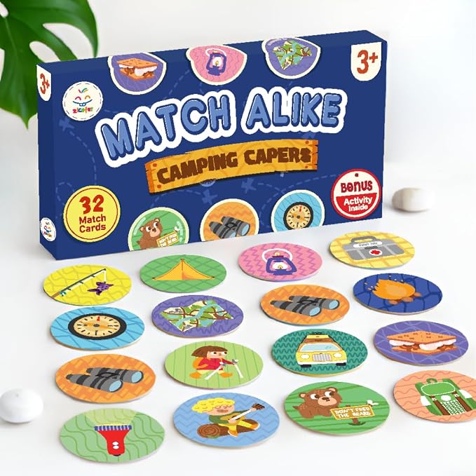 Matching Game - Memory Games for Kids Ages 4-8 - Memory Matching Games for Toddlers 3-5 - Kids Camping Toys - Preschool Board Game - Preschool Learning Activities - Easter Toys for Toddlers Gifts