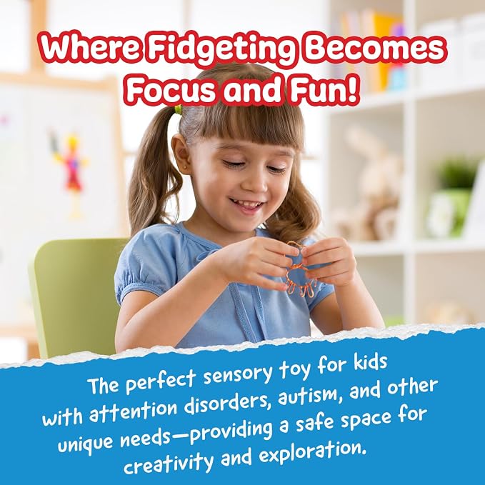 Impresa Monkey String Fidget Toys - 500-Piece, Multicolor Calming Sensory Play & Focus Aid - Arts & Crafts Sensory Kit & Silly String Noodles - Bulk Monkey Stix Fidget Pack for Kids & Adults