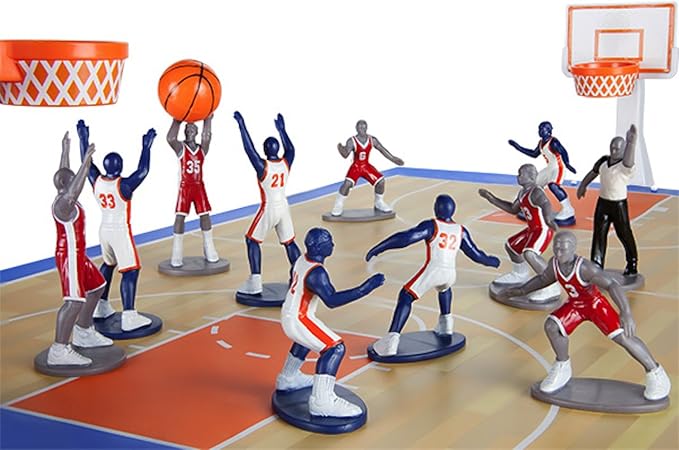 Kaskey Kids Basketball Guys, Red vs. Blue, 21 Pieces in Each Set, Includes 2 Teams, Accessories, and Travel Storage Case, Nostalgic Sports Action Figures for Imaginative Play, Ages 3 and Up