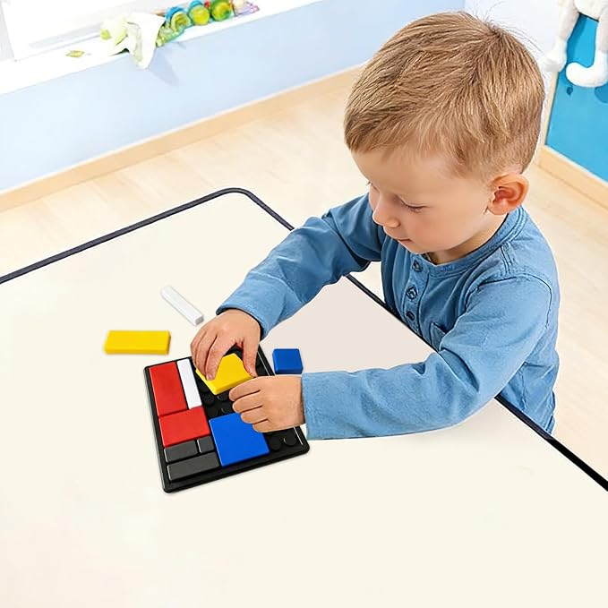 Logic Puzzle Brain Teaser Game for Kids and Adults, 88 Challenges with 4 Difficulty Levels, Portable Brain Training Logic Puzzle Game for Travel, Learning and Thinking Fun