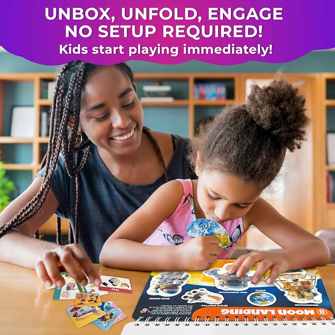 Montessori Busy Book for Kids Ages 4-8 — My Preschool Toddler Busy Book 3-5 | Velcro Pre K Toddler Learning Busy Book for Homeschooling — Kids Educational Solar System — 15 Activities with 178 Elements