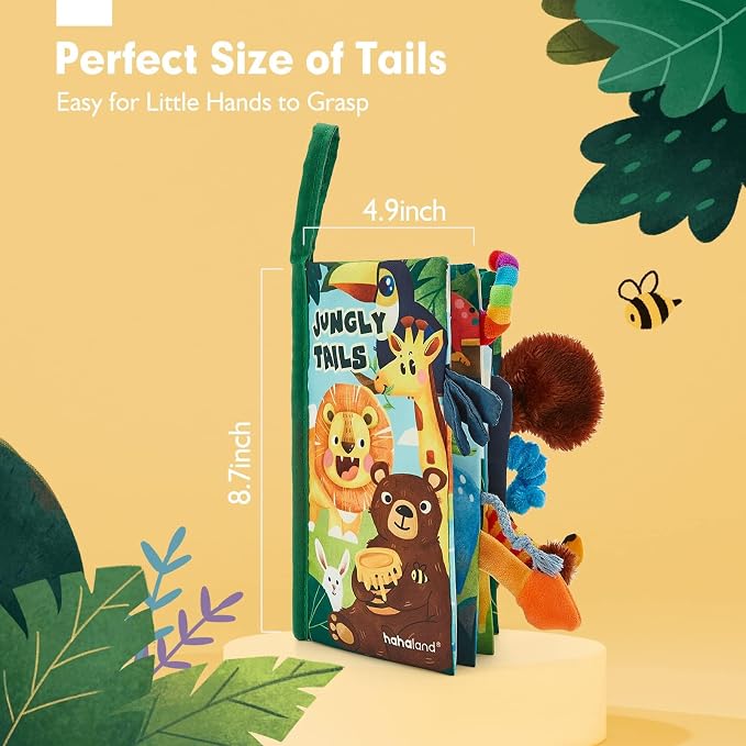hahaland Baby Books 0-6 Months,Infant Tummy Time Toy Sensory Toys | 6 to 12 Months Touch Feel Book Travel Toy Gifts for Boy Girl 0-3 Month Baby Shower Birthday Easter Basket Stuffers 1PCS