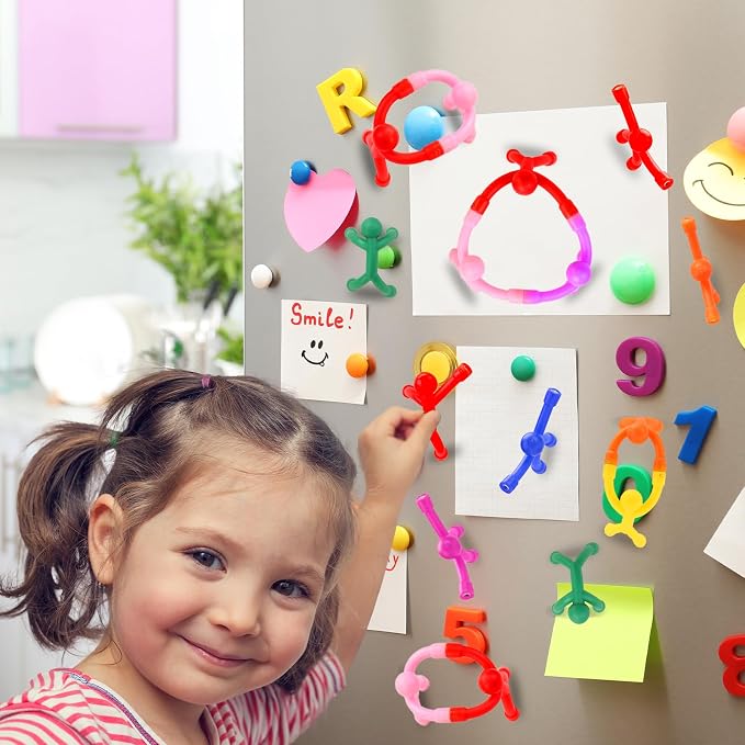 48pcs Magnetic People Figures for Kids 3-8 Travel STEM Fidget Toy | Safe ASTM-certified, Quiet Play for Airplane Car Trips Restaurant, Develops Creativity for Classroom Rewards Stocking Stuffer