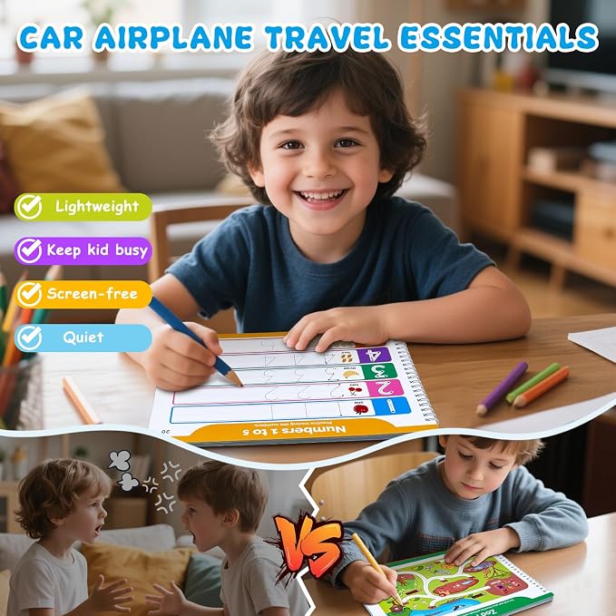 Preschool Dry Erase Learning Workbook for Kids Ages 3-5 – Reusable Tracing Book for Letters A-Z, Shapes & Lines – Use with Dry Erase Markers – Handwriting & Fine Motor Skills Practiceactice