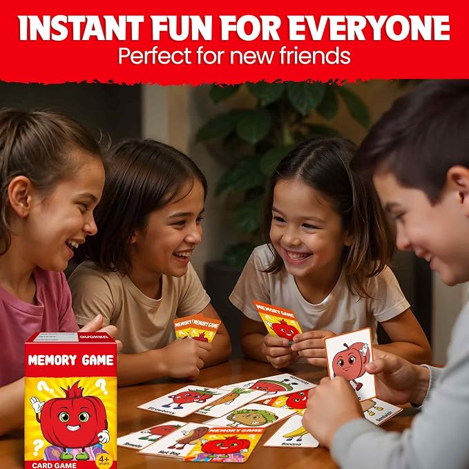 QUOKKA Memory Games for Kids Ages 4-8 – Fun Family Game with Cute Characters, Perfect for Travel, Playdates, Family Time – Educational & Engaging Playing Cards for Kids, Easy to Learn, Fast to Play