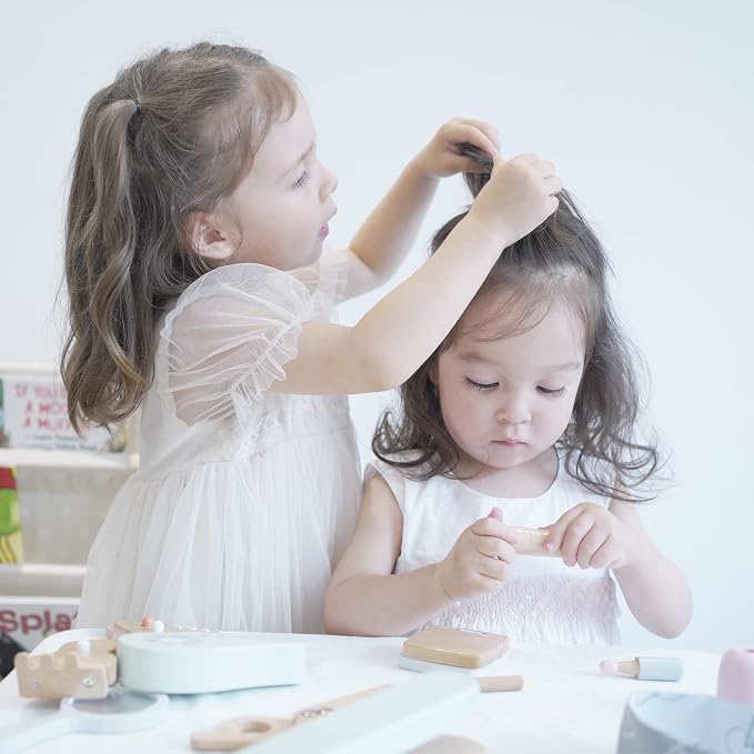 Wooden Makeup Toy Set for Girls 16PC | Pretend Play, Beauty Salon Toys, Toddler, Wood