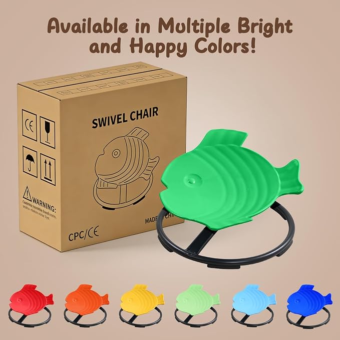 Sensory Spinning Chair for Autistic Kids, Autism Sensory Products | 360° Sensory Swivel Chair, Spin Seat for Children With ADHD, Safe & Smooth Sit and Spin Improve Balance,Gift For Ages 3+