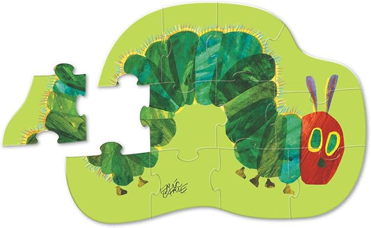 Crocodile Creek Pre-School Jigsaw Puzzle, 12 Piece for Kids 2 Years and Up, Heavy-Duty Square Box for Storage, Finished Puzzle Size 12 x 19 inches, The Very Hungry Caterpillar