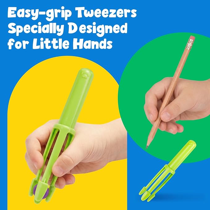 Aizweb Counting and Color Sorting Toys for Toddlers,Tweezer Tongs Color Sorting Kit,Montessori Preschool Kindergarten Learning Activities,STEM Math Manipulatives,Educational Fine Motor Skills