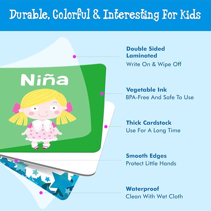 Hebayy Spanish Memory Matching Game, 72 PCS First Words Matching Cards for Toddlers, 36 Pairs Memory Cards Educational Toys Preschool Spanish Learning Activities for 4 5 6 Years Old