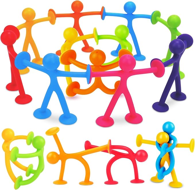 OleOletOy Fidget Toys Bulk for Kids: 42 Pack Small Suction Cup Sensory Toys for Autism Calming - Fidgets for Student Classroom Prizes Party Favors - Travel Essentials Road Trip Activities