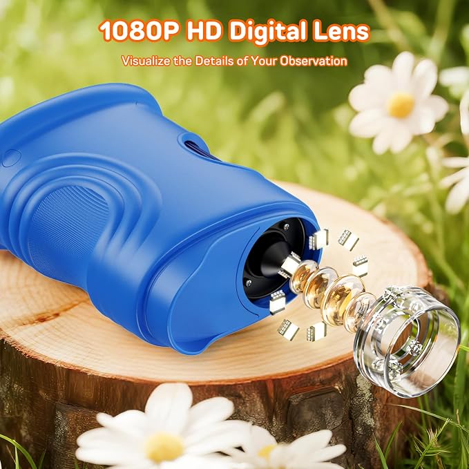 1000X Digital Handheld Microscope for Kids Portable Outdoor Toys & Gifts | 2.0" IPS Screen Magnifier, STEM Science Lab Magnifying Glass, Photo&Video Pocket Edu Toy for Boys & Girls Age 4-12, Blue