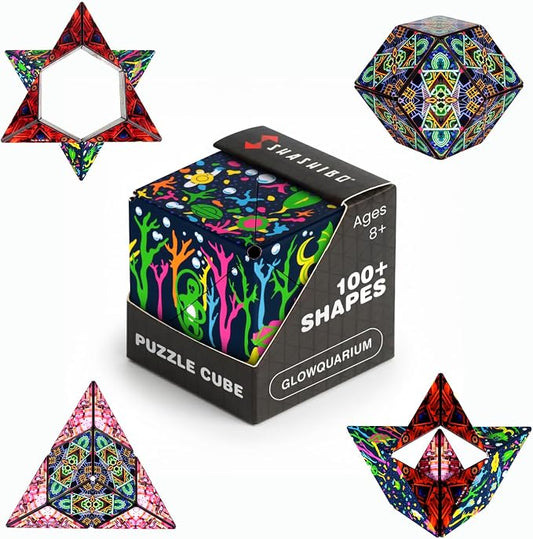 Shashibo DODECA Magnetic Puzzle Cube, Stress Relief Fidget Toy | 100+ Possible Shapes, Sensory Fidget Toy For Adults & Kids, Fun Shape Shifting Puzzle Box For All Ages