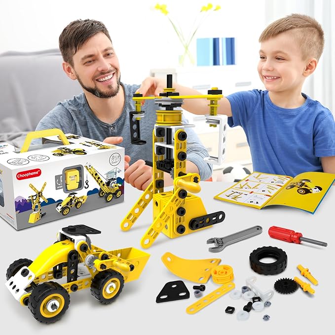 choopheme 10 in 1 Stem Toys for 5 6 7 8 9+ Year Old Building Block Kit Stem Activities Projects Boy Toys Age 4-8 5-7 6-8 8-10 Creative Set Educational Engineering Excavator Construction Birthday | Stem Activities Projects 4-8 5-7 6-8 8-10 Creative Set ...