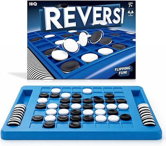 Reversi Board Game for Kids & Adults 14x10x2 Inches – Othello Classic Board Game - with 64 Reversible Discs & Built-in Storage – Strategy Board Game, for Boys & Girls
