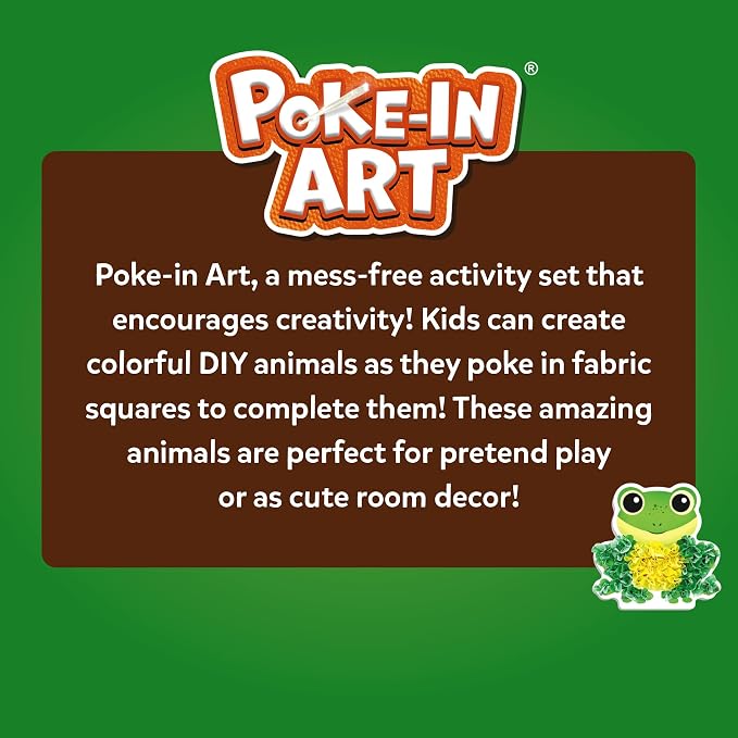Skillmatics Poke-in Art – Animals, Wood Craft Kit, Gift for Boys & Girls | DIY Mess-Free Fun, Lion, Bear, Fox, Fine Motor Skills, Screen-Free, Travel Activity, Ages 4, 5, 6, 7, 8, 9