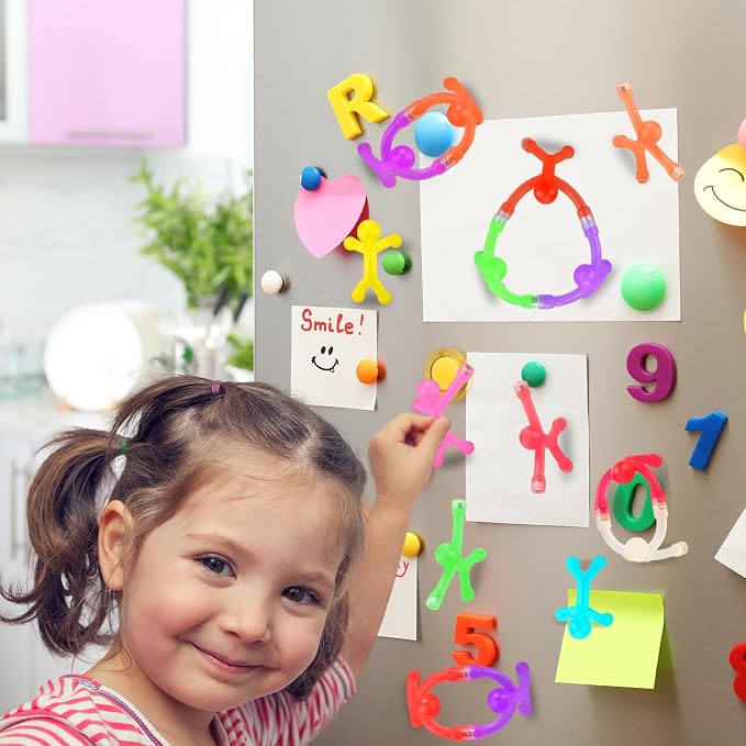 36pcs Magnetic People Figures for Kids 3-8 Travel STEM Fidget Toy | Safe ASTM-certified, Quiet Play for Airplane Car Trips Restaurant, Develops Creativity for Classroom Rewards Stocking Stuffer