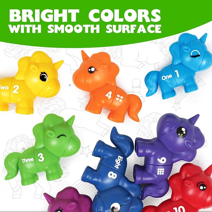 Numbers Matching Game Fine Motor Toy, Toddler Number Learning Toys,1 2 3 Educational Learning Sensory Sorting Toys Preschool Math Games Activities Sets for Toddlers Kids