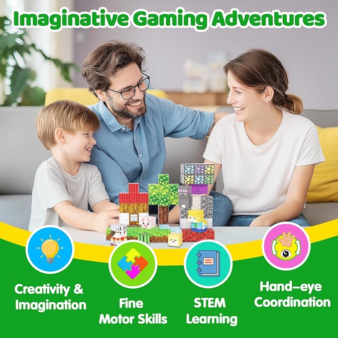 Magnetic Blocks, 150PCS Toys Building Cube Birthday Gifts for Kids | Magnetic Cubes, 0.8 iches Building Blocks, STEM Construction Toys Christmas Birthday Gifts for Kids Boys Girls
